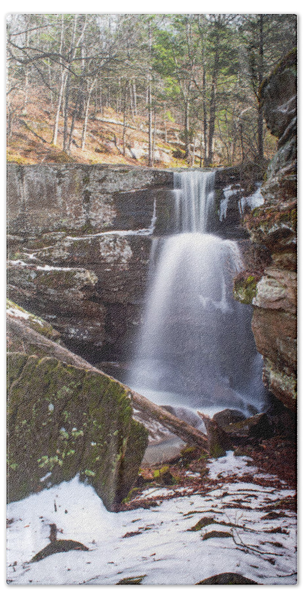 Waterfall Hand Towel featuring the photograph Burden Falls by Grant Twiss