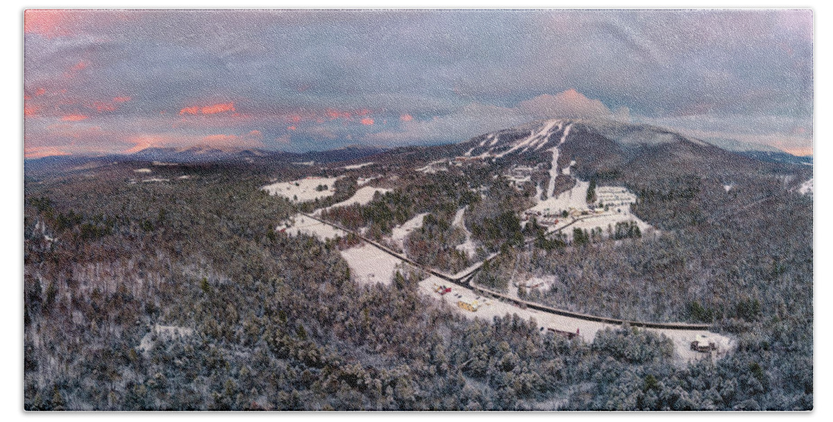 2021 Bath Towel featuring the photograph Burke Mountain, VT at Sunset by John Rowe