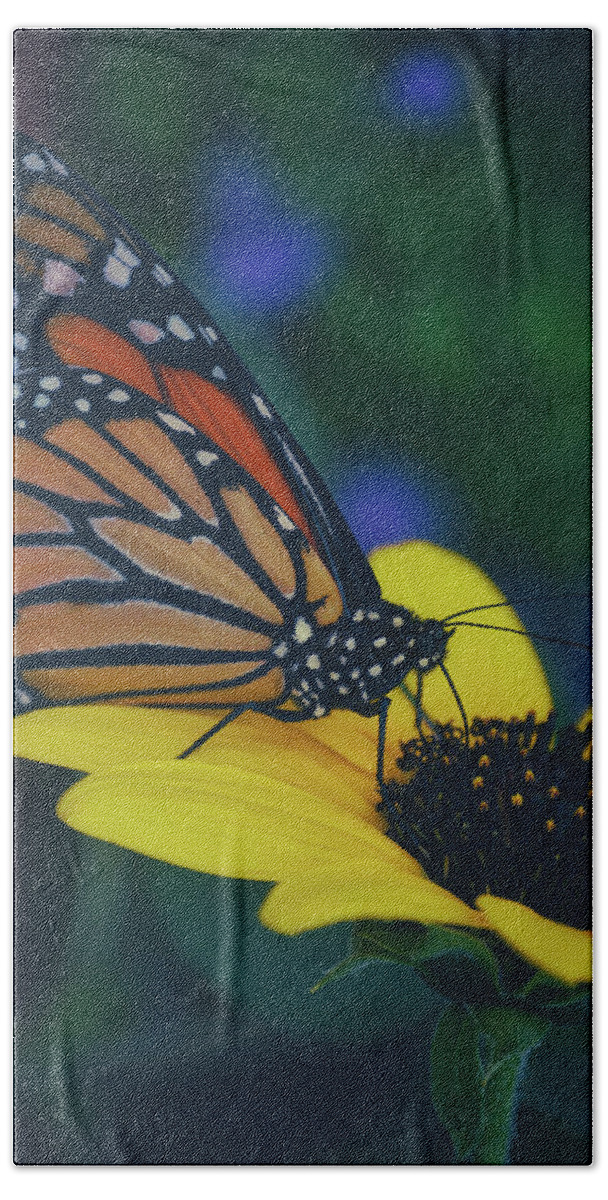 Mountain Bath Towel featuring the photograph Butterfly Flower by Go and Flow Photos