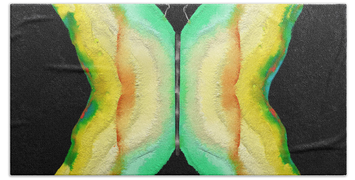 Art Bath Towel featuring the digital art Butterfly - Lepidoptera by SC Heffner
