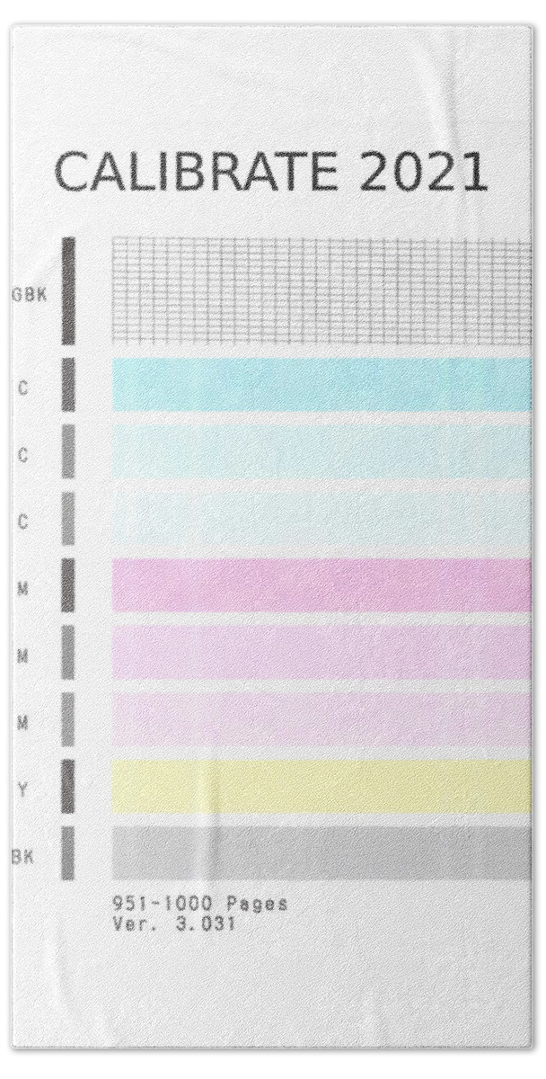 Richard Reeve Bath Towel featuring the digital art Calibrate 2021 by Richard Reeve