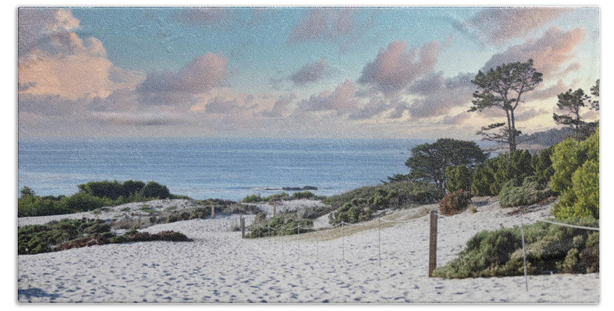 California Bath Towel featuring the photograph California Coast Carmel By the Sea Color by Chuck Kuhn