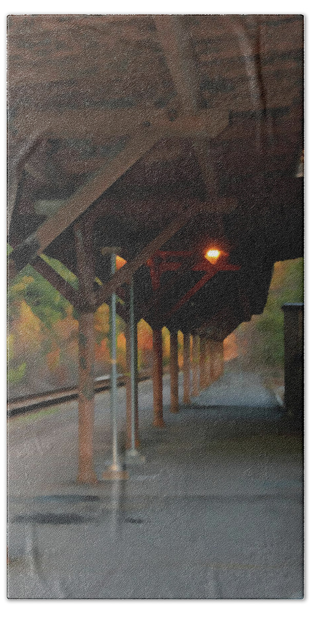 Camden Hand Towel featuring the photograph Camden Train Station 4592 by Carolyn Stagger Cokley