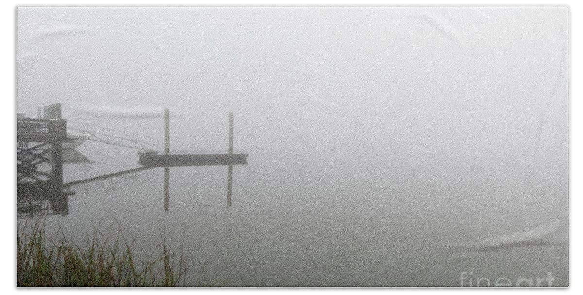 Fog Bath Towel featuring the photograph Carolina Ocean Fog by Dale Powell