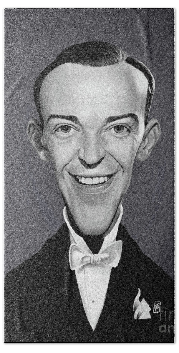 Illustration Bath Towel featuring the digital art Celebrity Sunday - Fred Astaire by Rob Snow