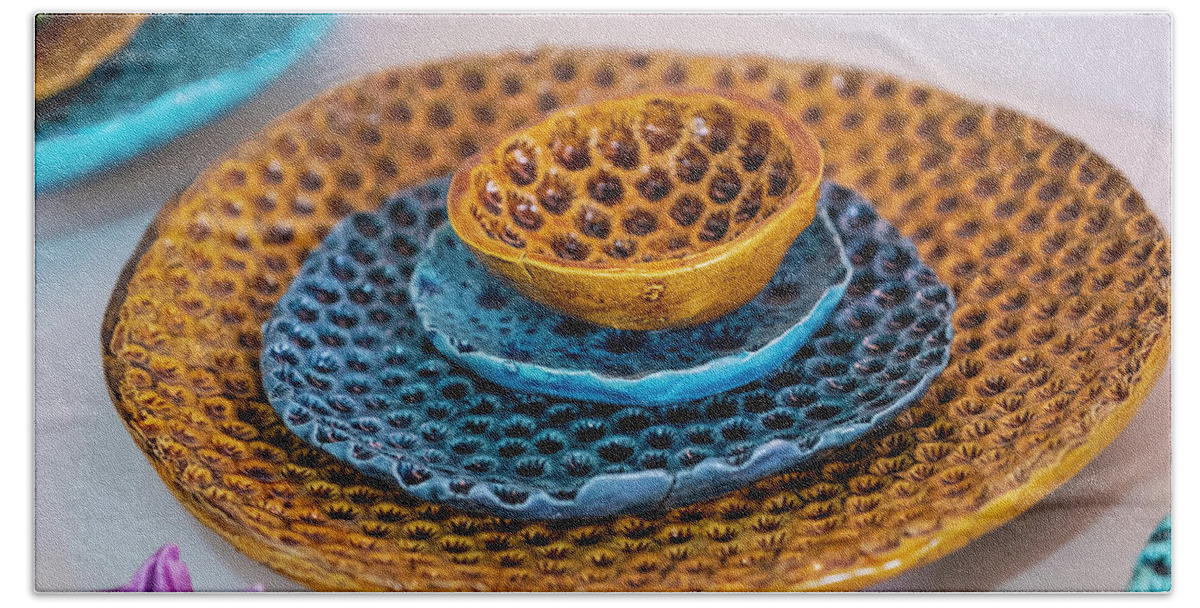 Ceramic Bath Towel featuring the photograph Ceramic Bowls by William Dougherty