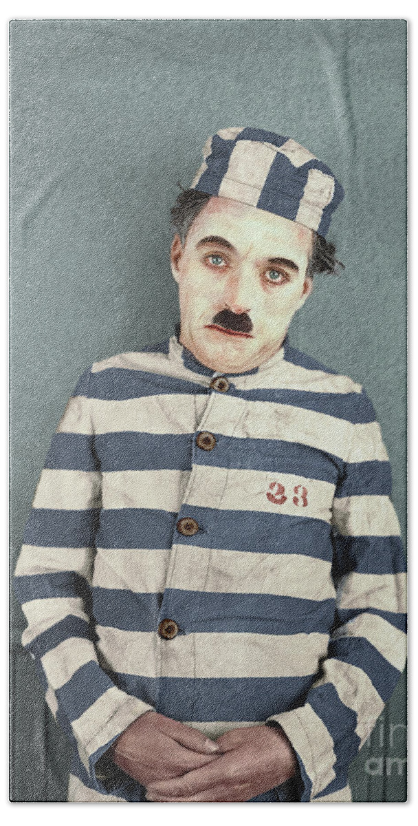 Charlie Chaplin Hand Towel featuring the photograph Chaplin 23 by Franchi Torres