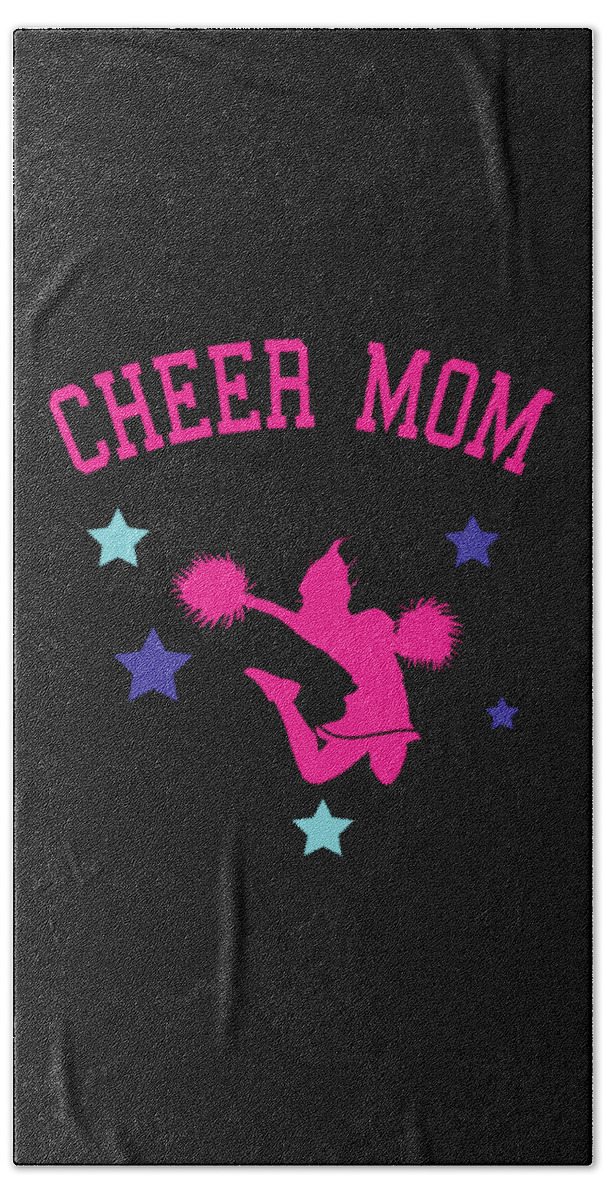 Gifts For Mom Bath Towel featuring the digital art Cheer Mom by Flippin Sweet Gear