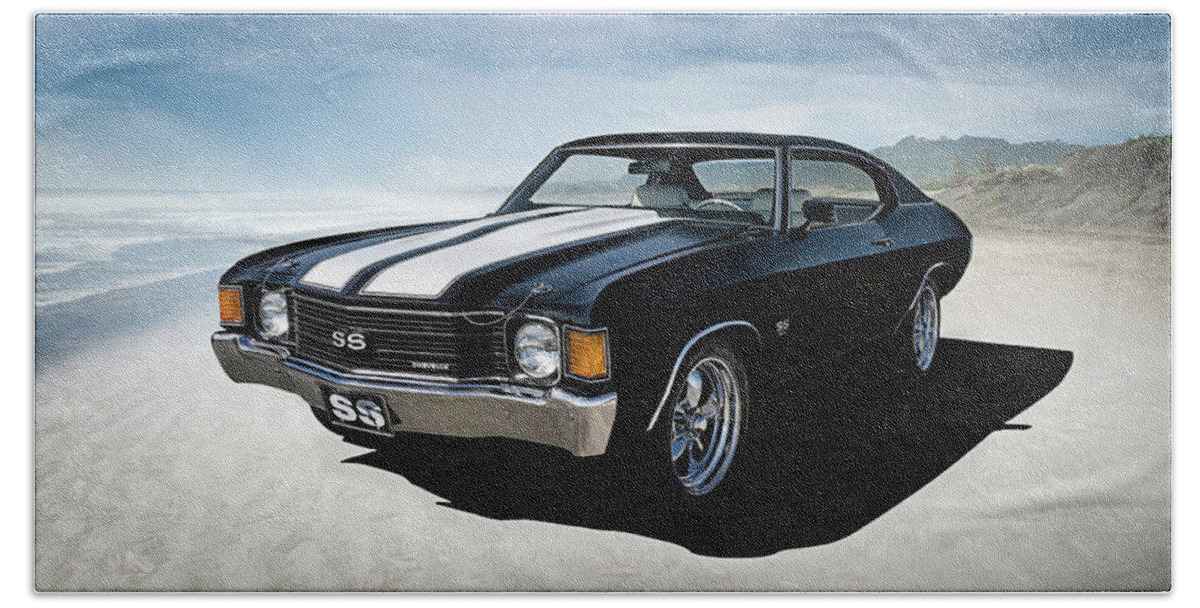 Classic Hand Towel featuring the digital art Chevelle SS by Douglas Pittman