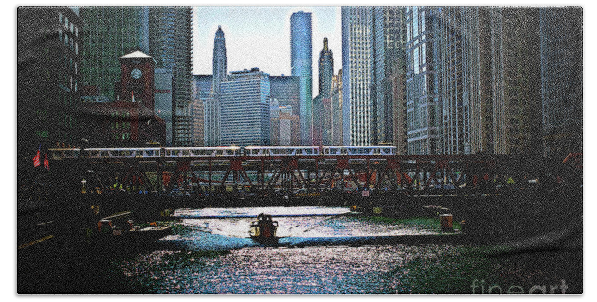 Commuters Hand Towel featuring the photograph Chicago Morning Commute by Frank J Casella