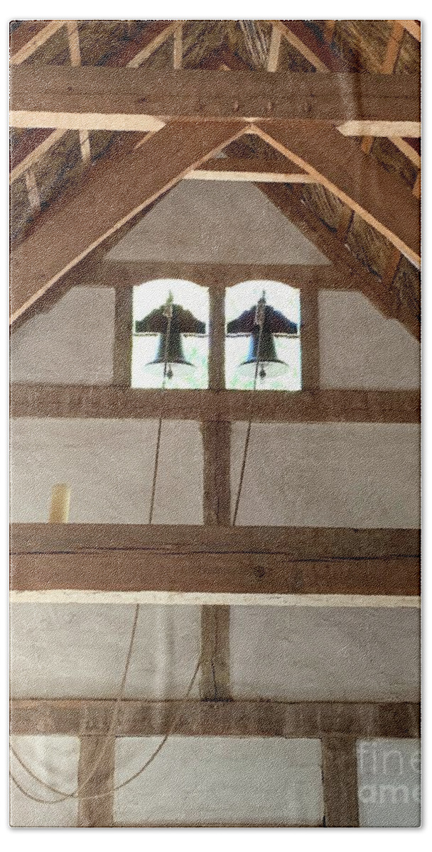  Hand Towel featuring the photograph Church bells by Annamaria Frost
