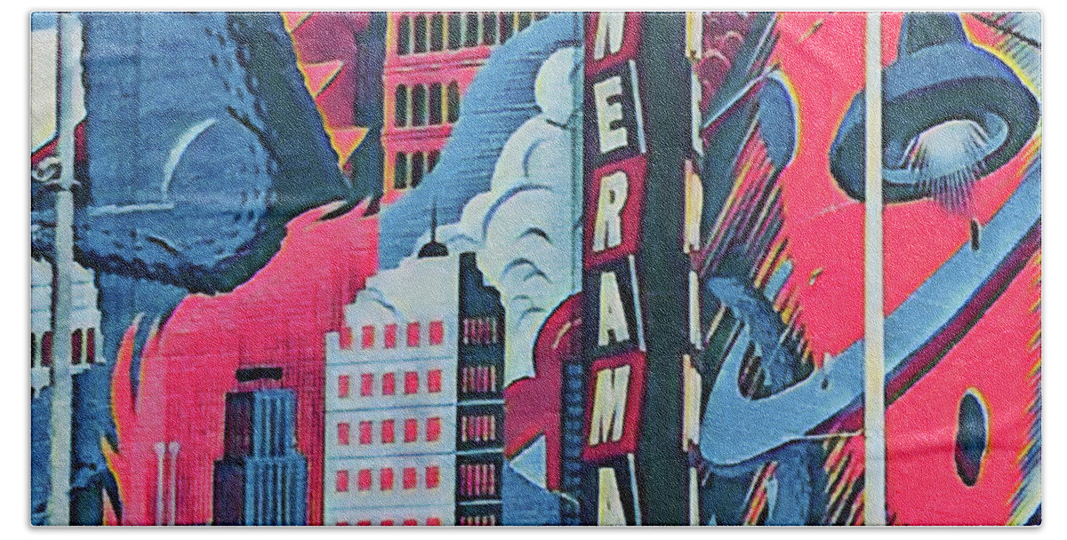 Seattle Bath Towel featuring the photograph Cinerama by Grey Coopre