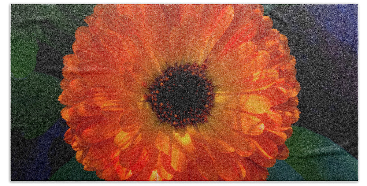 Beautiful Bath Towel featuring the photograph Circular Orange Blossom by David Desautel