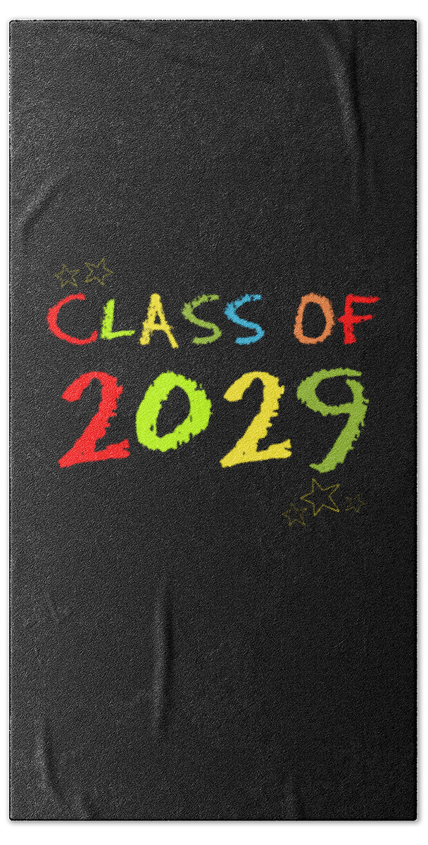 Funny Hand Towel featuring the digital art Class Of 2029 by Flippin Sweet Gear