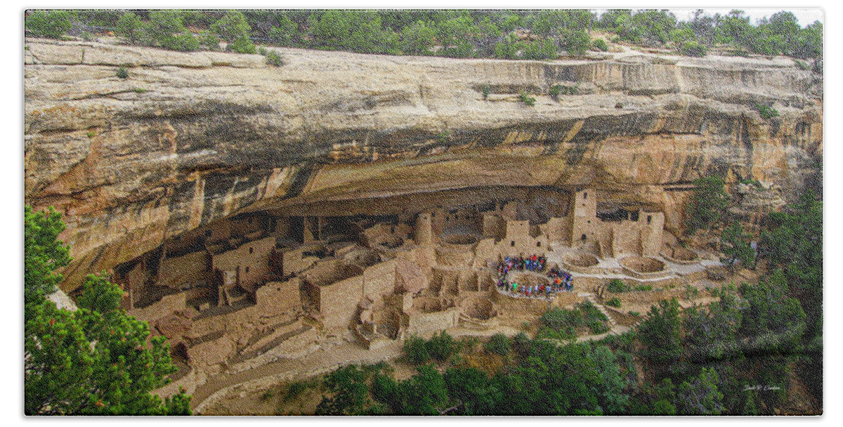Mesa Verde Hand Towel featuring the photograph Cliff Palace by Dale R Carlson