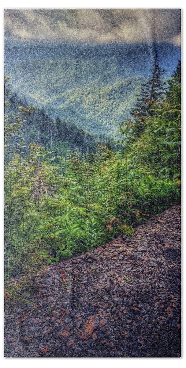 Photo Bath Towel featuring the photograph Clouds over the Smokies by Evan Foster