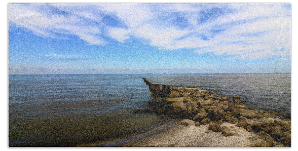 Lake Erie Bath Towel featuring the photograph Coastal Ohio Series 1 by Mary Walchuck