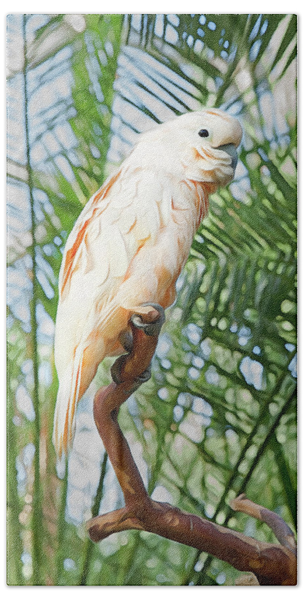 Bird Bath Towel featuring the digital art Cockatoo To You Too by Theresa Tahara