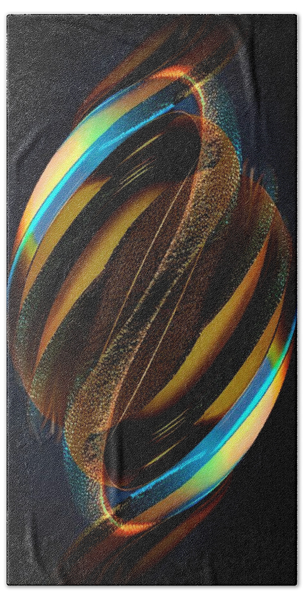 Abstract Bath Towel featuring the digital art Cocoon by David Manlove