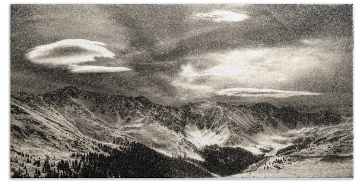 Cloud Hand Towel featuring the photograph Cold Front On the Continental Divide by Wayne King