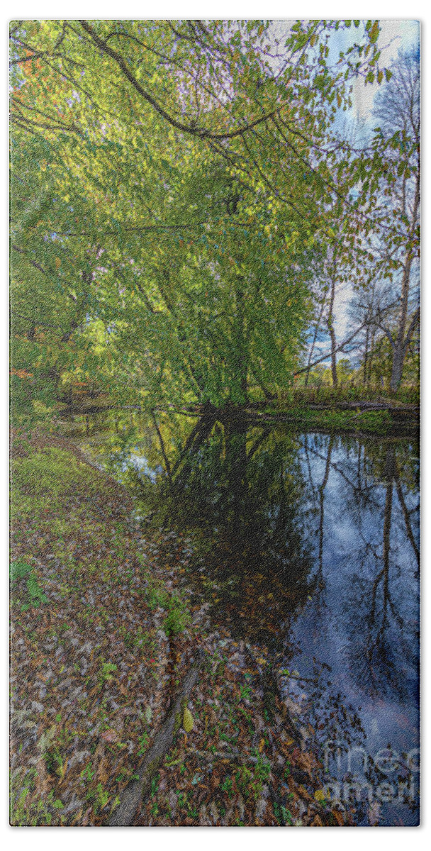 Autumn Bath Towel featuring the photograph Collins Creek 5 by Roger Monahan
