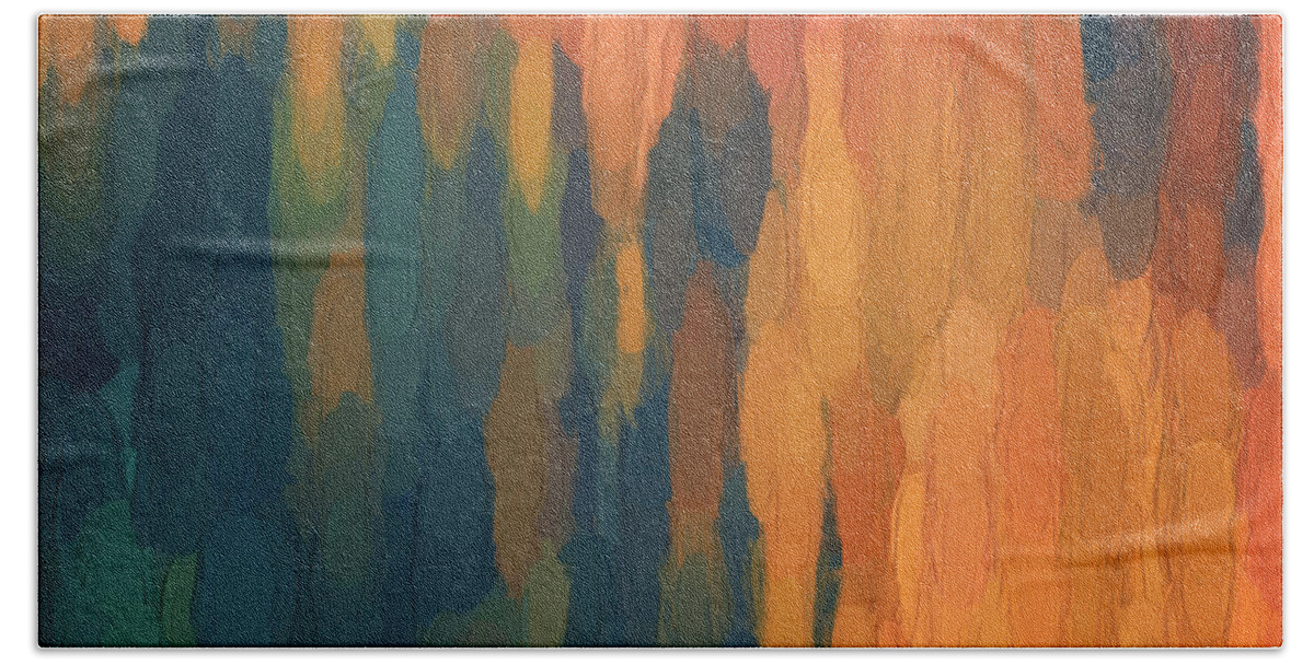 Abstract Bath Towel featuring the digital art Color Abstraction L SQ by David Gordon