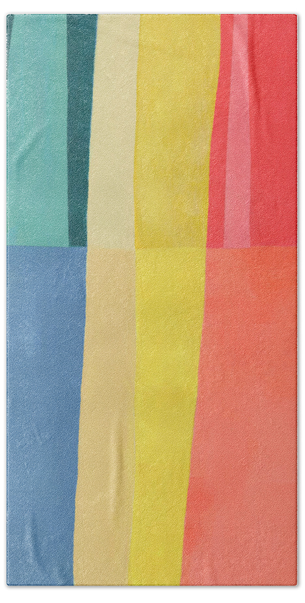 Abstract Art Hand Towel featuring the painting Color Meditations #2 by Jane Davies