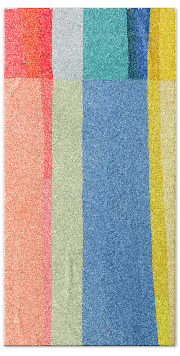 Abstract Art Hand Towel featuring the painting Color Meditations #5 by Jane Davies
