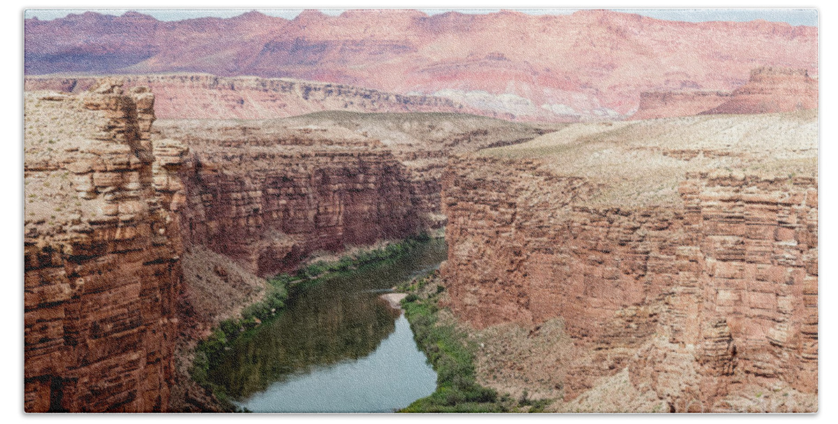 Arizona Hand Towel featuring the photograph Colorado River At Marble Canyon 17 by Al Andersen
