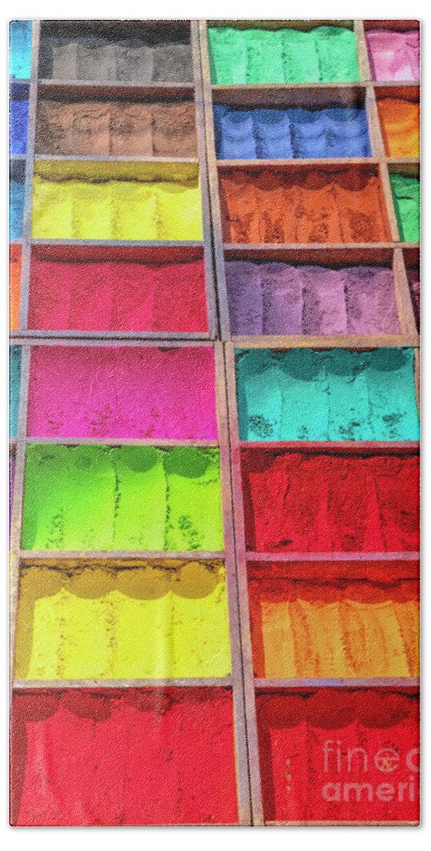 Miscellaneous Bath Towel featuring the photograph Colored Powders by Tom Watkins PVminer pixs