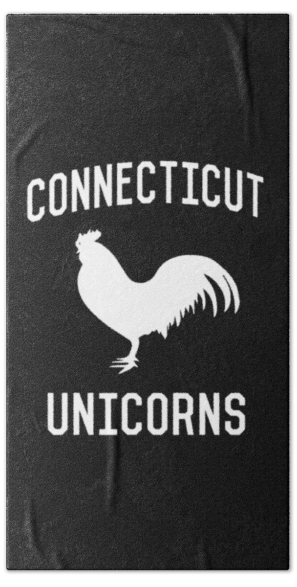 Funny Bath Towel featuring the digital art Connecticut Unicorns by Flippin Sweet Gear