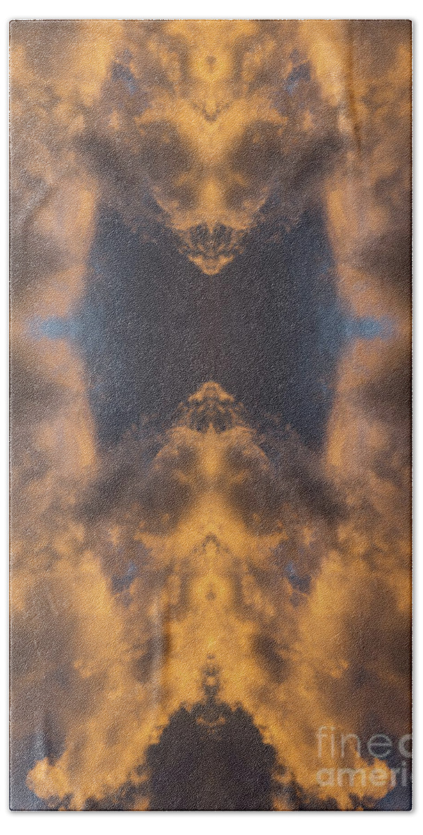 Clouds Bath Towel featuring the digital art Convergence of air and light by Adriana Mueller
