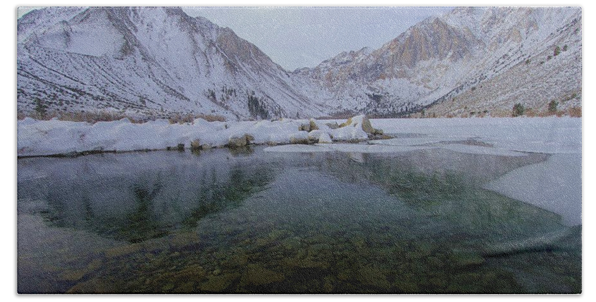 Convict Lake Bath Towel featuring the photograph Convict Winter by Sean Sarsfield