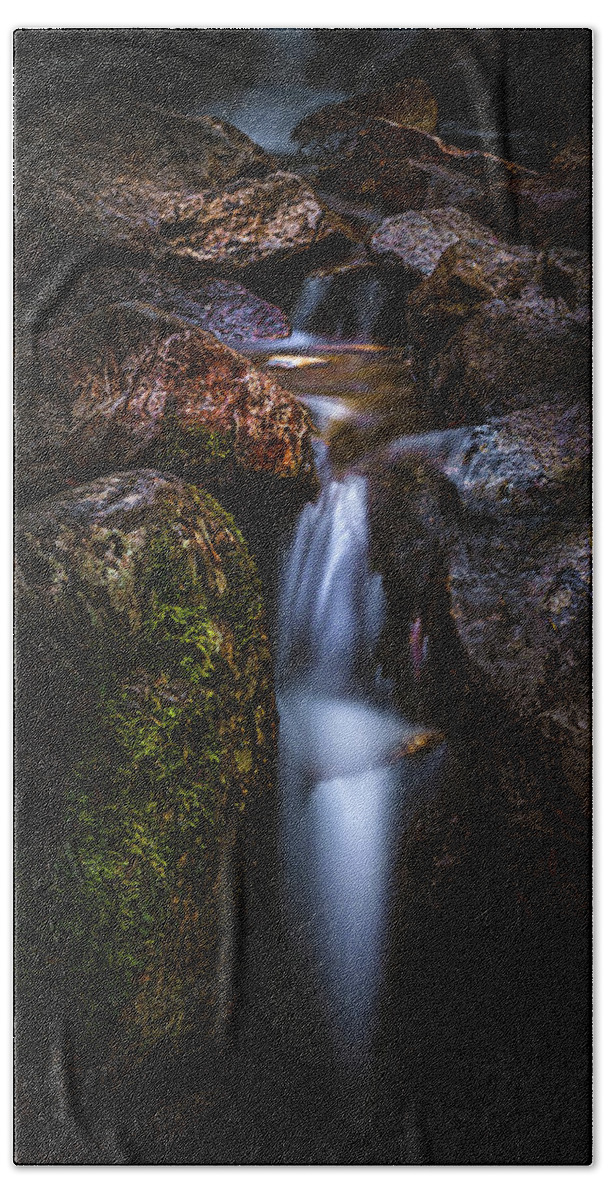 Mountain Stream Hand Towel featuring the photograph Cool Waters by Paul Bartell