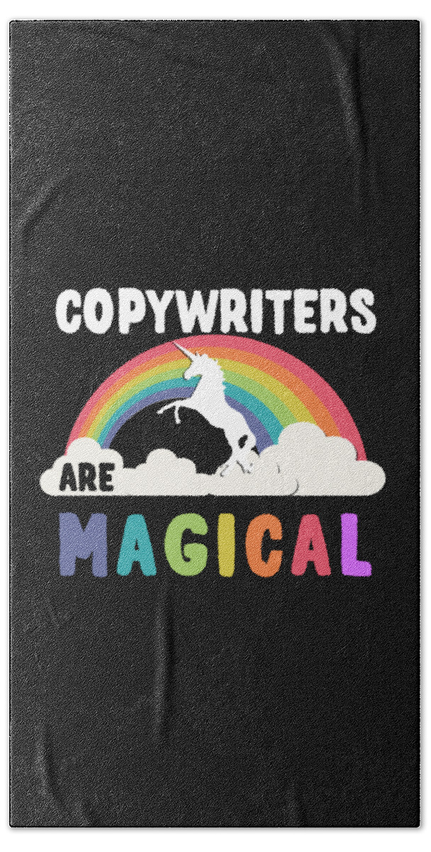 Funny Bath Towel featuring the digital art Copywriters Are Magical by Flippin Sweet Gear