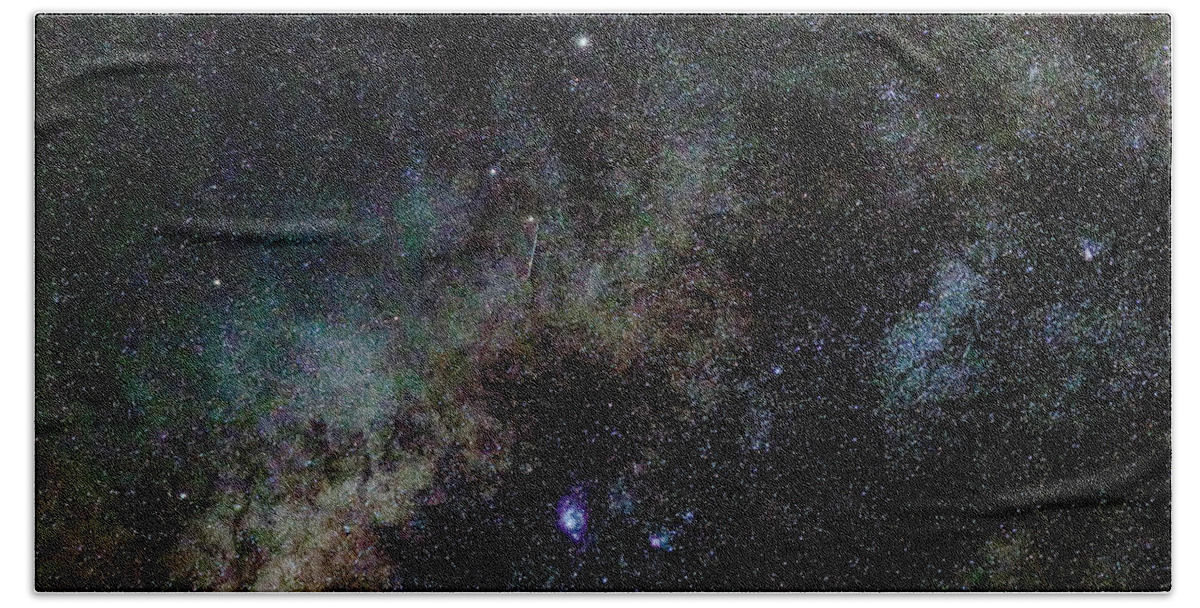 Milky Way Bath Towel featuring the photograph Core of the Summer Milky Way by Nunzio Mannino