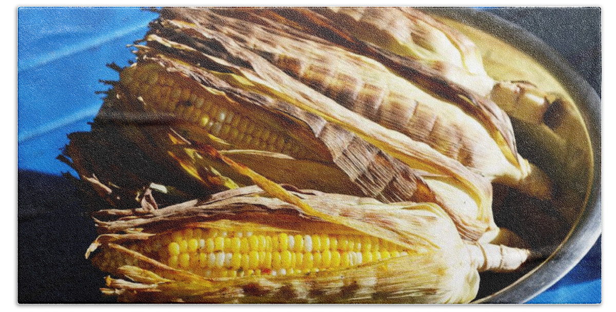 Food Photography Hand Towel featuring the photograph Corn by Alden White Ballard