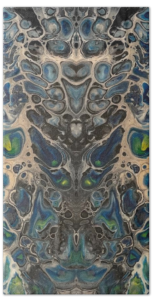 Digital Bath Towel featuring the digital art Cosmic cobra by Nicole DiCicco