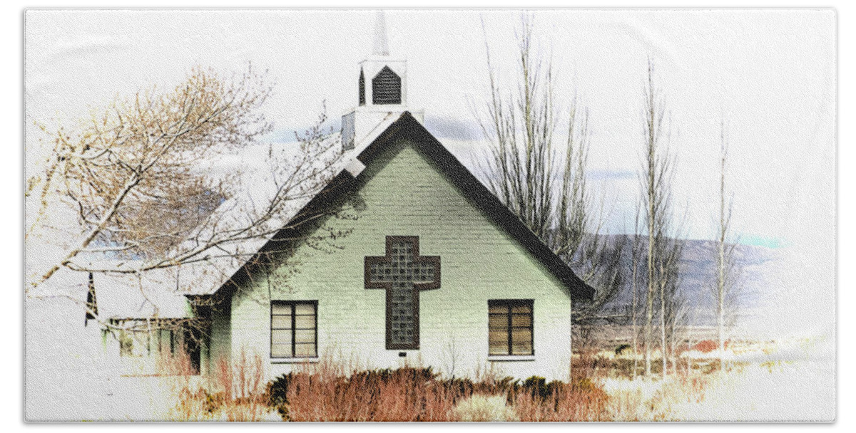 Church Fine Art Print Bath Towel featuring the photograph Country Church by Jerry Cowart