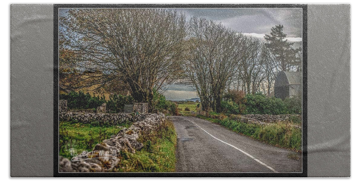 Ireland Hand Towel featuring the photograph Country Highway by Regina Muscarella