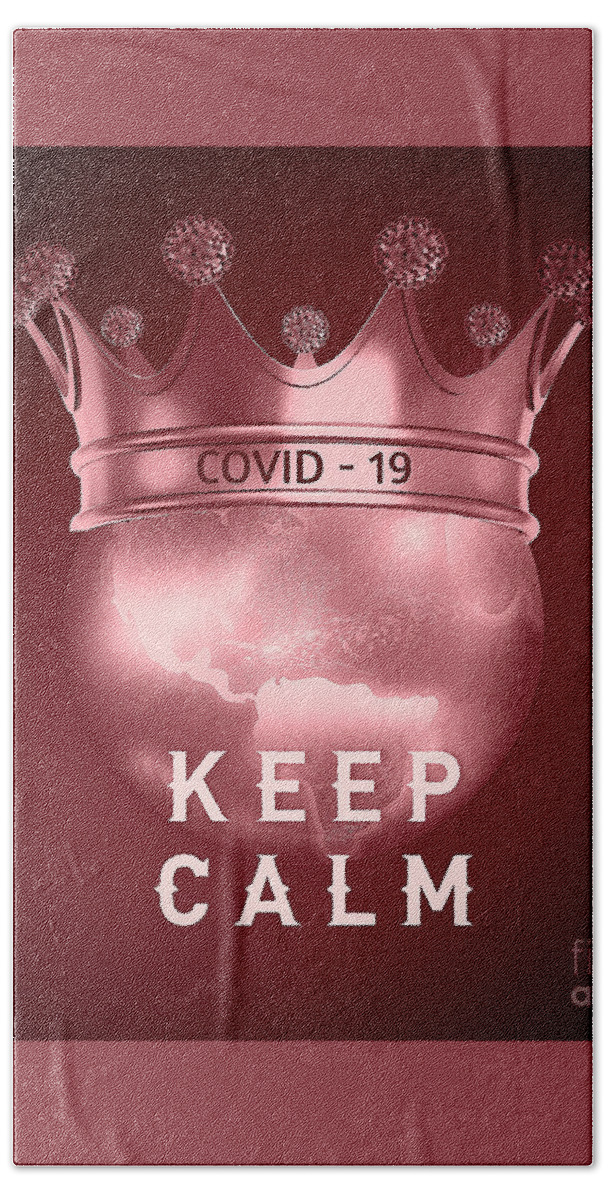 Coronavirus Bath Towel featuring the digital art Covid 19 by Binka Kirova