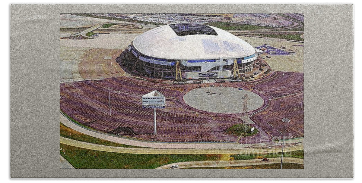 Cowboy Stadium Hand Towel featuring the photograph Cowboy stadium by Julia Robertson-Armstrong