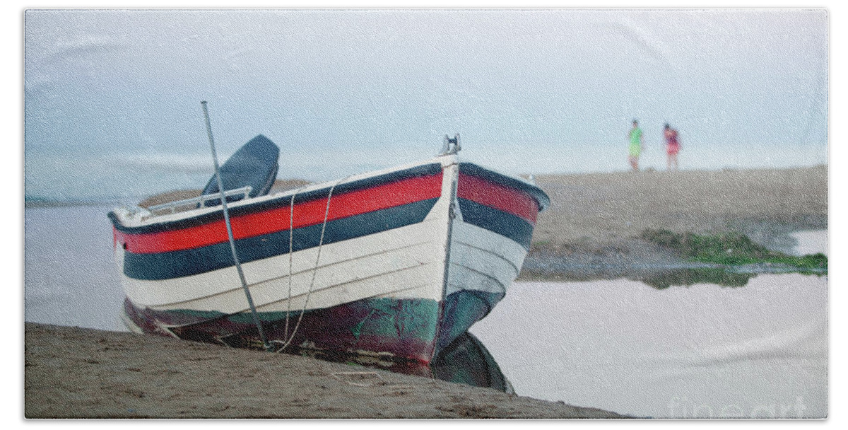 Crete Bath Towel featuring the photograph Crete - Fishing Boat II by Rich S