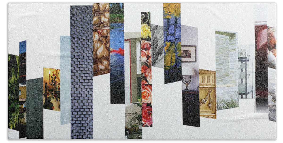 Collage Bath Towel featuring the photograph Crosscut#113 by Robert Glover
