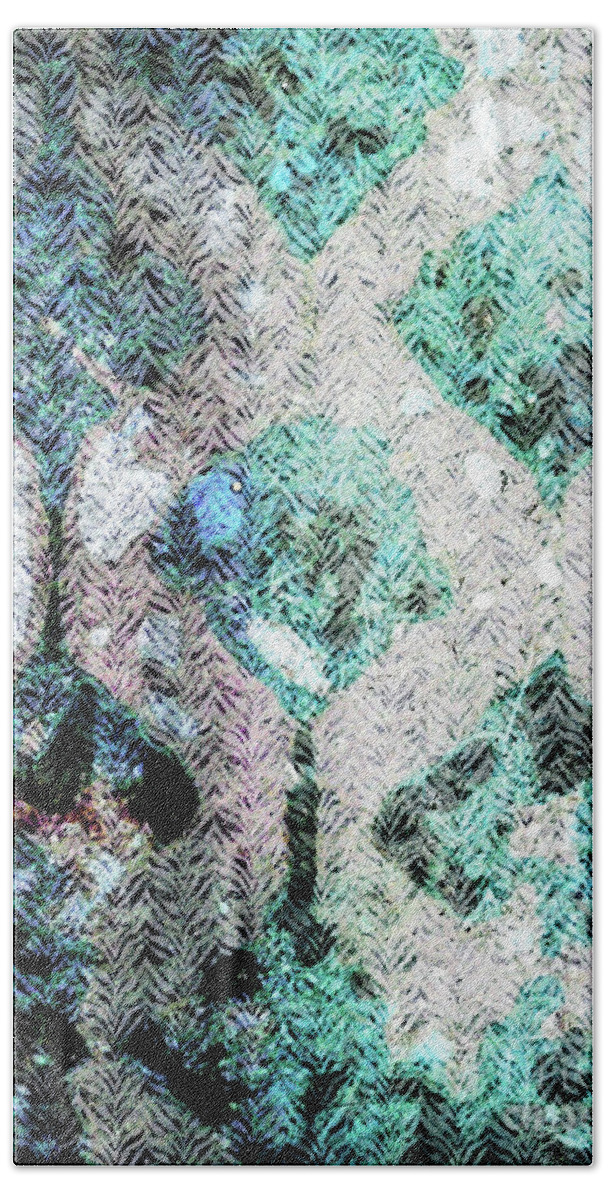 Crisscross Bath Towel featuring the digital art Crossing Lines by Mimulux Patricia No