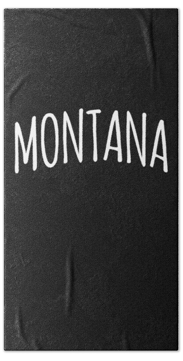 Funny Bath Towel featuring the digital art Cute Montana by Flippin Sweet Gear