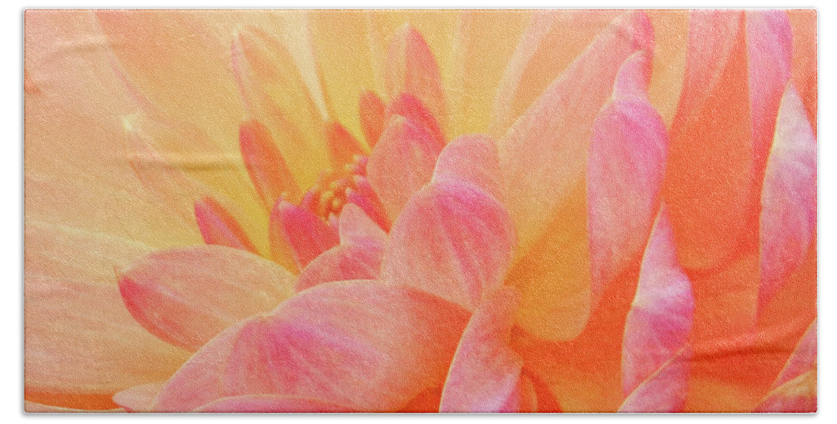 Florals Hand Towel featuring the photograph Dahlia - Floral Close Up by Rehna George
