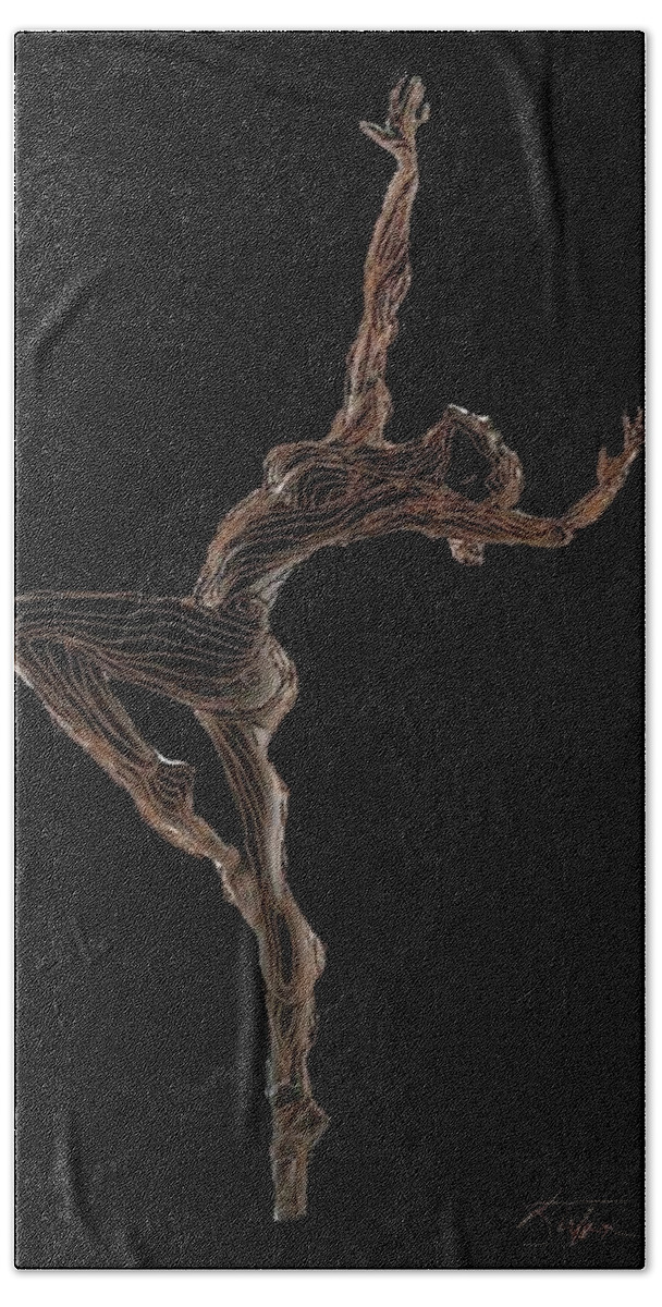  Bath Towel featuring the digital art Ballerina by Stefan Duncan