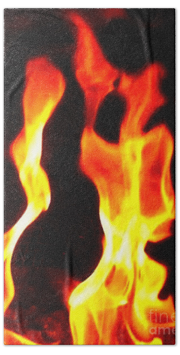 Newby Bath Towel featuring the photograph Dancing Fire by Cindy's Creative Corner