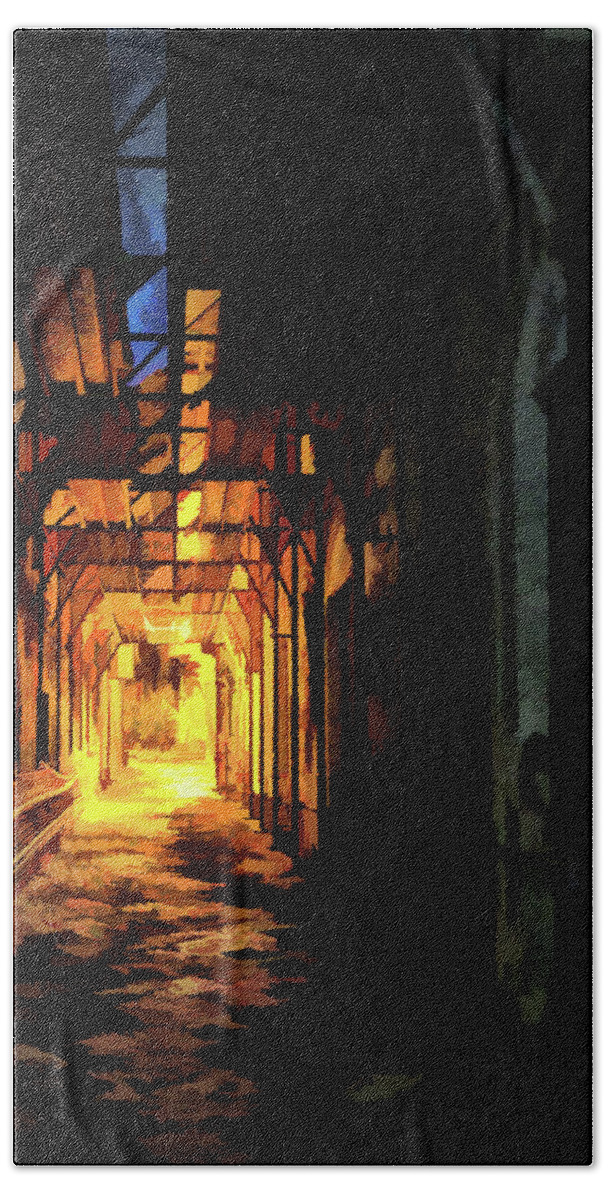 2019 Bath Towel featuring the photograph Dante's Alley by Monroe Payne